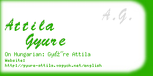 attila gyure business card